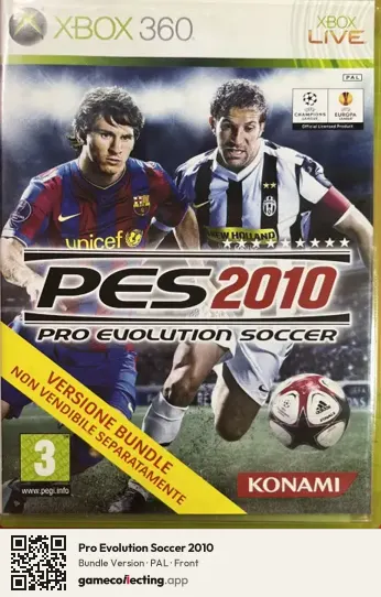 Pro Evolution Soccer 2010 Xbox 360, PAL box front