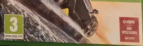 Forza Horizon 3, the PEGI square on its front