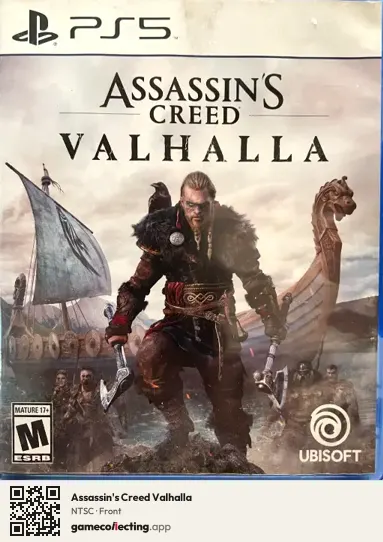Assassin's Creed Valhalla PlayStation 5, NTSC box front