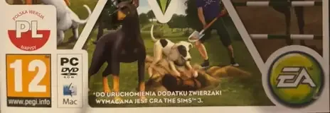 The Sims 3: Pets, the USK square on its front