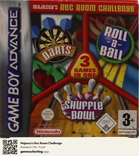 Majesco's Rec Room Challenge Game Boy Advance, PAL box front