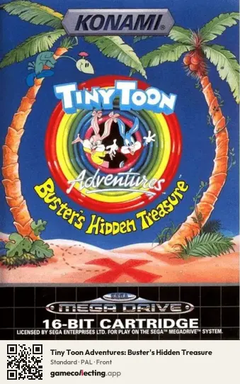 Tiny Toon Adventures: Buster's Hidden Treasure Sega Mega Drive / Genesis, PAL box front