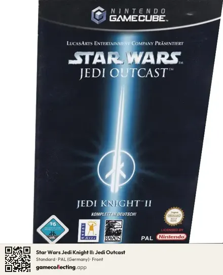 Star Wars Jedi Knight II: Jedi Outcast Nintendo GameCube, Germany box front