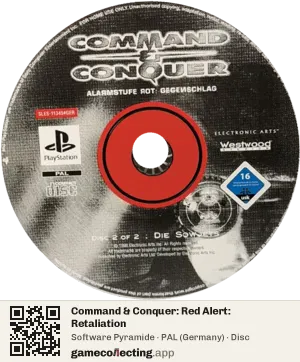 Command & Conquer: Red Alert: Retaliation PlayStation, PAL disc