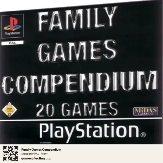 Family Games Compendium PlayStation, PAL box front