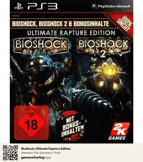 BioShock: Ultimate Rapture Edition PlayStation 3, Germany box front