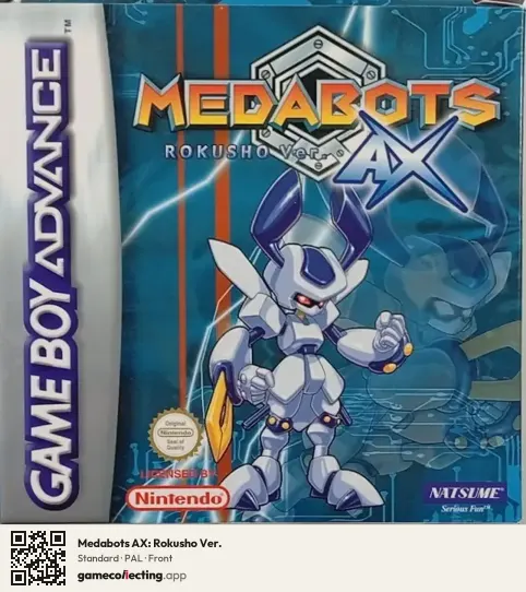 Medabots AX: Rokusho Ver. Game Boy Advance, PAL box front