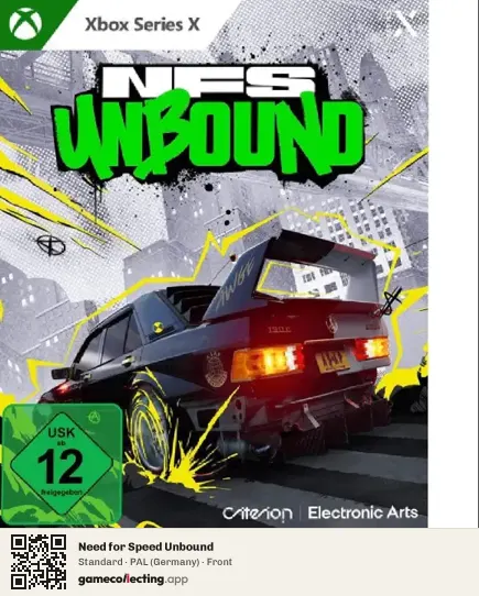 Need for Speed Unbound Xbox Series X, Germany box front