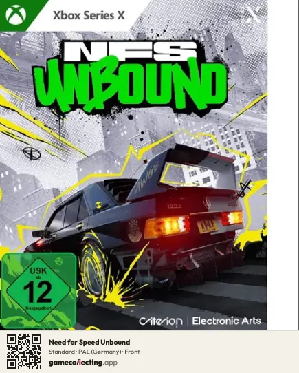 Need for Speed Unbound Xbox Series X, Germany box front