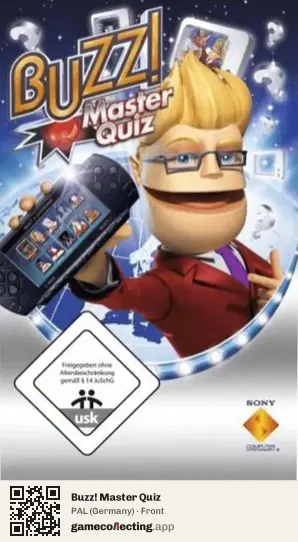 Buzz! Master Quiz PlayStation Portable, Germany box front