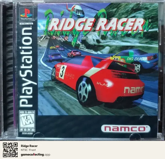 Ridge Racer PlayStation, NTSC box front