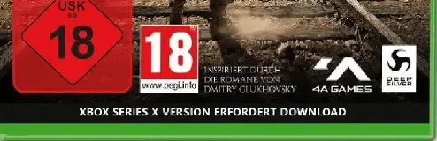 Metro Exodus, the USK square on its front
