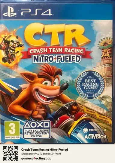 Crash Team Racing Nitro-Fueled PlayStation 4, Germany box front
