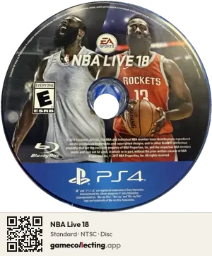 NBA Live 18 PlayStation 4, NTSC disc