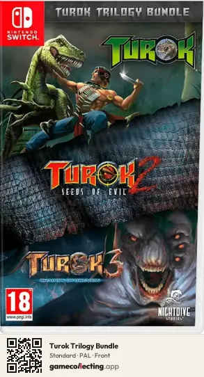 Turok Trilogy Bundle Nintendo Switch, PAL box front