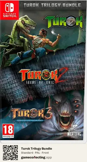 Turok Trilogy Bundle Nintendo Switch, PAL box front