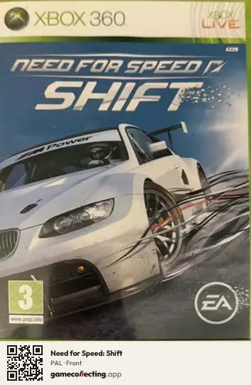 Need for Speed: Shift Xbox 360, PAL box front