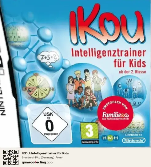 IKOU: Intelligenztrainer für Kids Nintendo DS, Germany box front