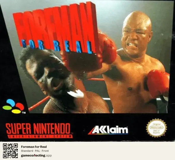 Foreman for Real Super Nintendo Entertainment System, PAL box front