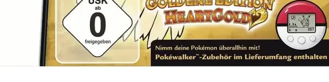 Pokémon HeartGold Version, the USK square on its front