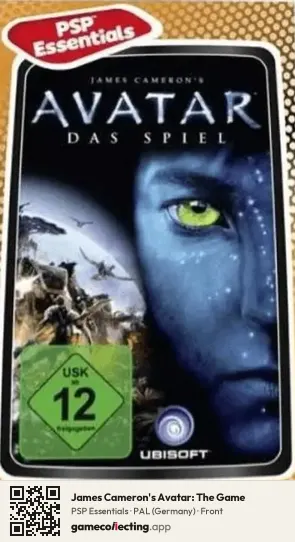 James Cameron's Avatar: The Game PlayStation Portable, Germany box front