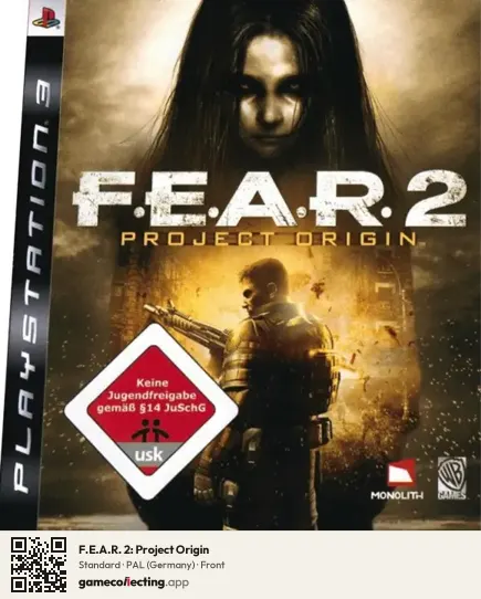 F.E.A.R. 2: Project Origin PlayStation 3, Germany box front