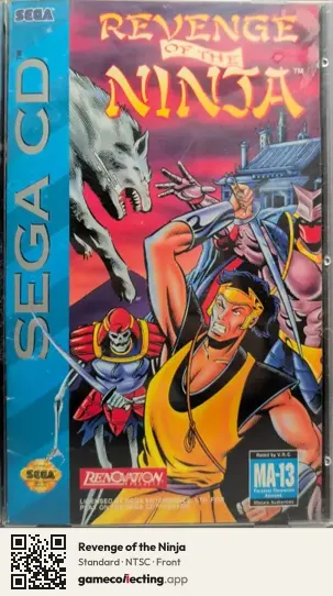 Revenge of the Ninja Sega Mega-CD / Sega CD, NTSC box front
