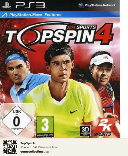 Top Spin 4 PlayStation 3, Germany box front