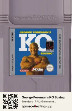 George Foreman's KO Boxing Game Boy, PAL cartridge label