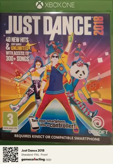 Just Dance 2018 Xbox One, PAL box front