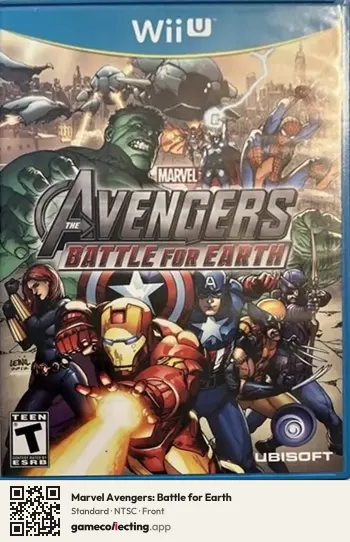 Marvel Avengers: Battle for Earth Nintendo Wii U, NTSC box front