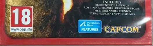 Resident Evil 5, the PEGI square on its front