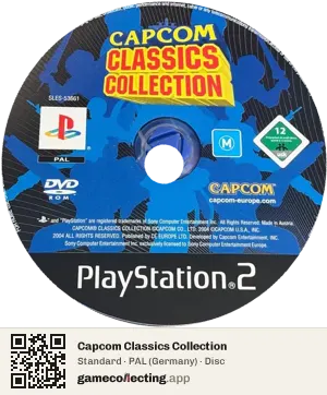 Capcom Classics Collection PlayStation 2, PAL disc