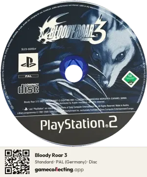Bloody Roar 3 PlayStation 2, PAL disc