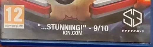 The Pinball Arcade, the PEGI square on its front