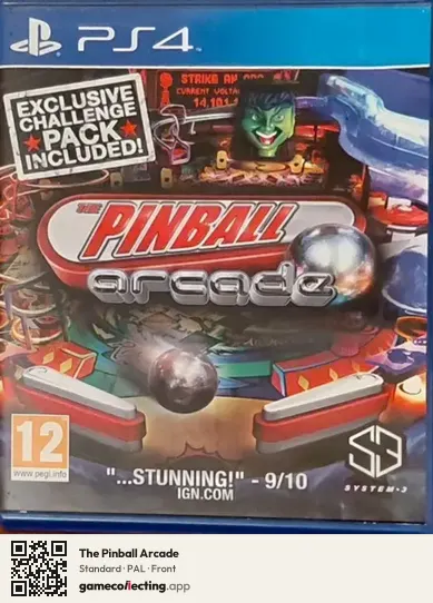 The Pinball Arcade PlayStation 4, PAL box front