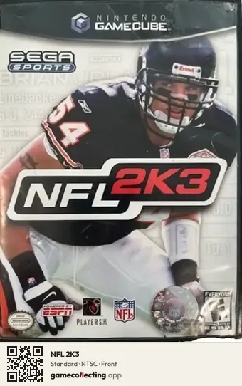 NFL 2K3 Nintendo GameCube, NTSC box front
