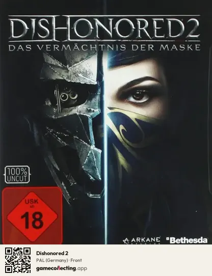 Dishonored 2 Xbox One, Germany box front