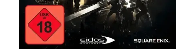 Deus Ex: Mankind Divided, the USK square on its front