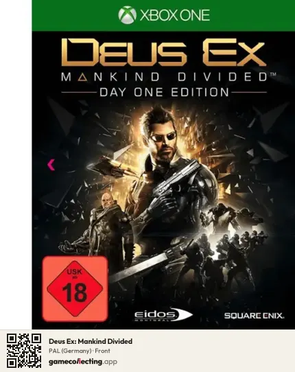 Deus Ex: Mankind Divided Xbox One, Germany box front