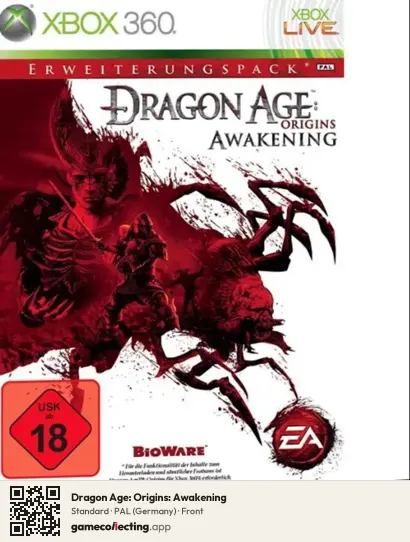 Dragon Age: Origins: Awakening Xbox 360, Germany box front