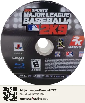 Major League Baseball 2K9 PlayStation 3, NTSC disc