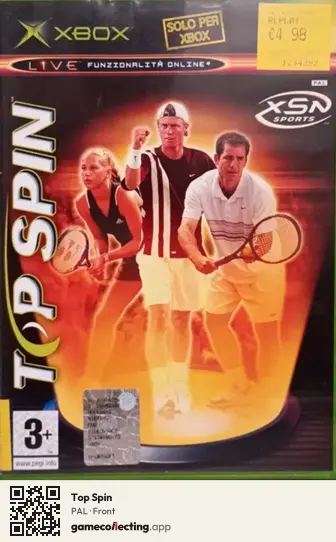 Top Spin Xbox, PAL box front