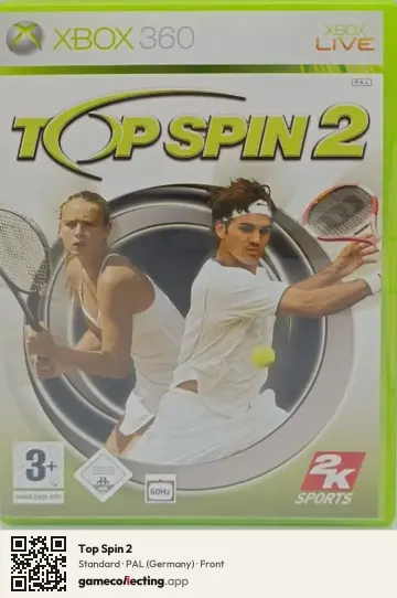 Top Spin 2 Xbox 360, Germany box front