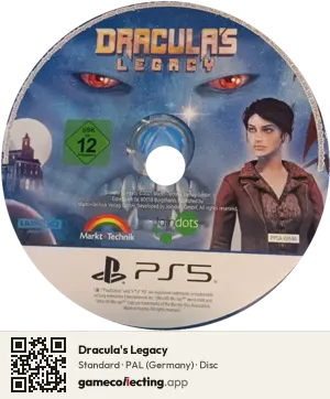 Dracula's Legacy PlayStation 5, PAL disc