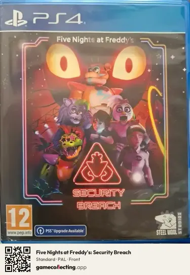 Five Nights at Freddy's: Security Breach PlayStation 4, PAL box front