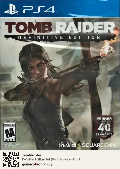 Tomb Raider PlayStation 4, North America box front