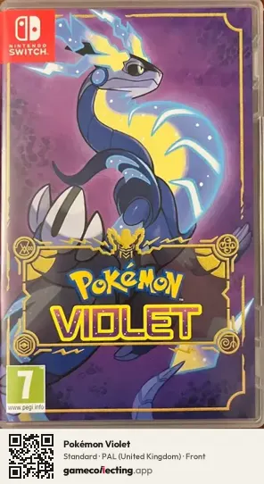 Pokémon Violet Nintendo Switch, United Kingdom box front