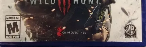 The Witcher 3: Wild Hunt, the ESRB box on its front