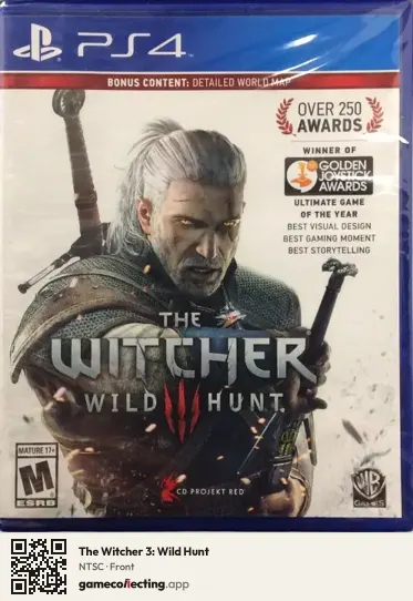 The Witcher 3: Wild Hunt PlayStation 4, NTSC box front